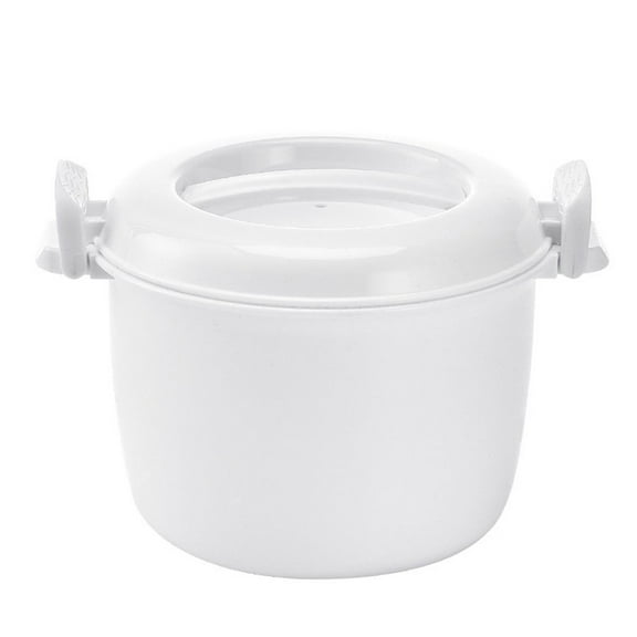 1 Pcs Microwave Rice Cooker, Portable Microwave Rice Steamer, Rice Steamer with Locking Lid, Portable Micr Chicken Cookers for Soup, Vegetable, Mashed Potatoes, Fish, Quick Healthy Meals