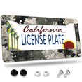 thumbnail image 1 of 1 Pcs Military License Plate Frame, License Plate Cover for Car Decorative Parts, Aluminum License Plate Bracket Holder Rust-Proof Weather-Proof for US Standard Car, 1 of 9