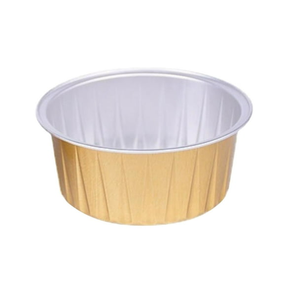 1 Pcs Mini Aluminum Foil Cupcake Baking Cups, Disposable Ramekins, Mini Aluminium Foil Baking Cups with Lids for Pudding, Souffle, Party, Wedding