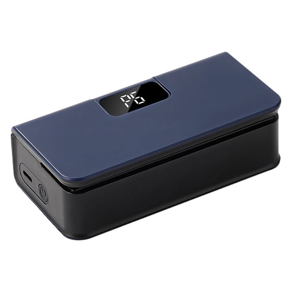 1 Pcs Mini Bag Sealer,Rechargeable Sealer Machine with Power Display,Heat Sealer and Cutter,Portable Bag Resealer,Small Sealer Machine,for Chips,Snacks,Plastic Bag,Food Storage Bag,Blue