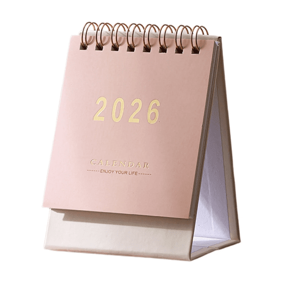1 Pcs Mini Desk Calendar 2026,4.8 Inch Standing Flip Small Desk Calendar,Desktop Calendar,Thick Paper Twin,Wire Binding For Home Or Office,Small Calendar For Desk,Yearly Planner & Organizer,C