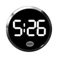thumbnail image 1 of 1 Pcs Mini Digital Clock Small Magnetic Digital Clock Stick on Battery Operated Self Adhesive Bracket for Car Dashboard Fridge(Black,1 Pieces), 1 of 5