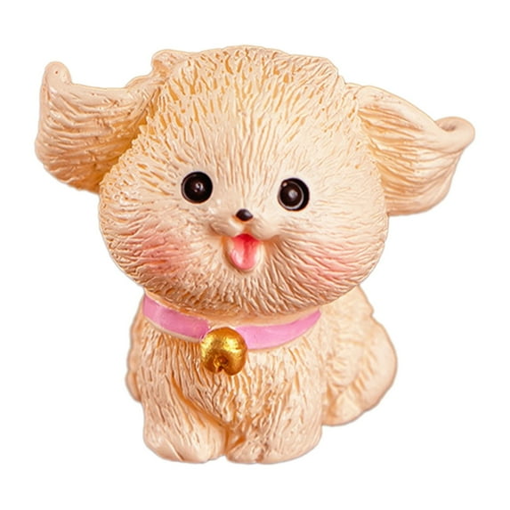 1 Pcs Mini Dog Figurines, Tiny Puppy Figures Cute Miniature Resin Cake Toppers for Car Dash Board Decor DIY Fairy Garden Dollhouse Birthday Decorations