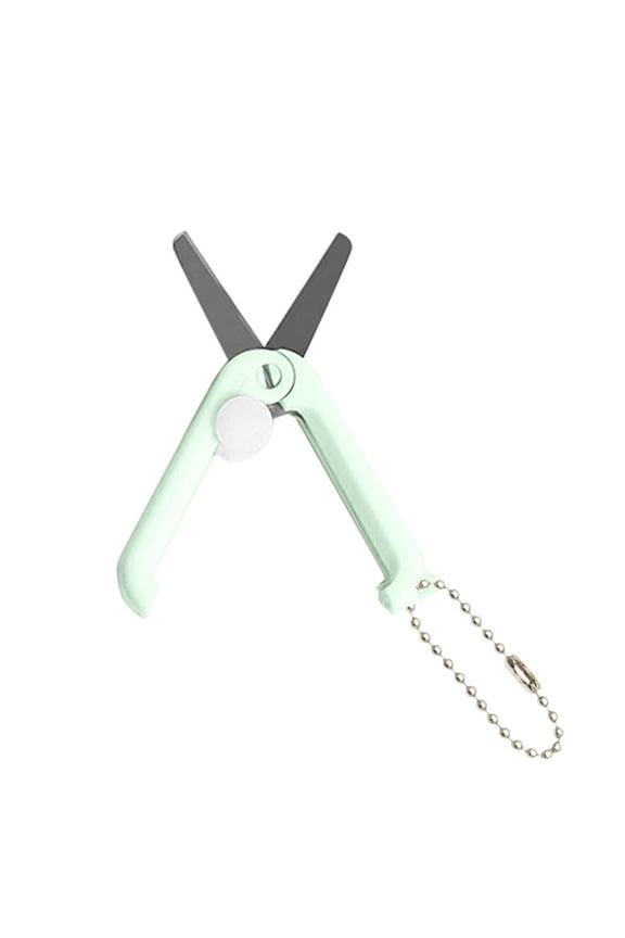 1 Pcs Mini Folding Scissors with Key Chain,1.85 inch Keychain Scissors,Small Foldable Scissors,Portable Pocket Travel Scissors,Retractable Shears for Cutting, Scrapbooking, Crafting,(H,1.85x0.71 in)