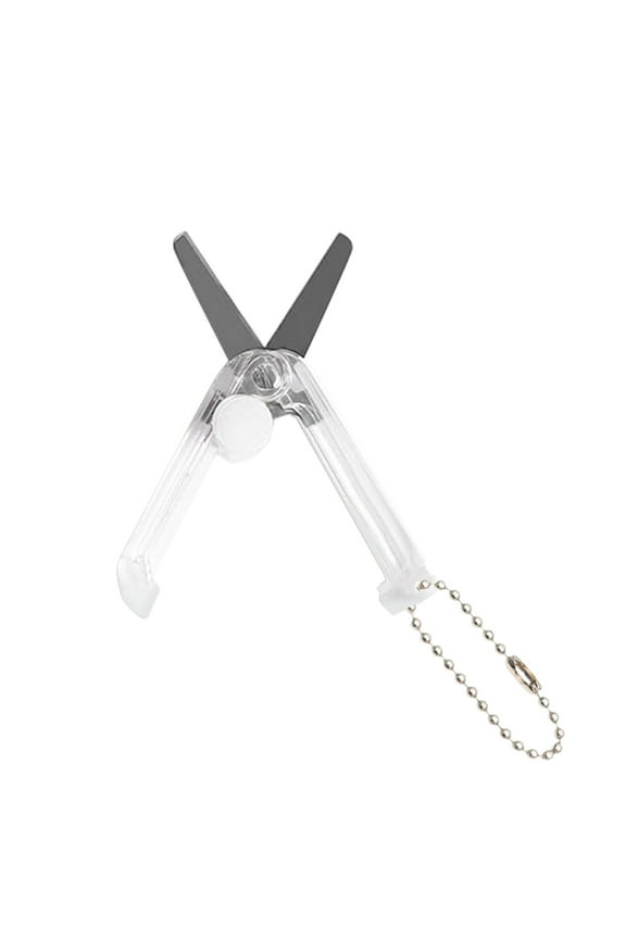 1 Pcs Mini Folding Scissors with Key Chain,1.85 inch Keychain Scissors,Small Foldable Scissors,Portable Pocket Travel Scissors,Retractable Shears for Cutting, Scrapbooking, Crafting,(A,1.85x0.71 in)