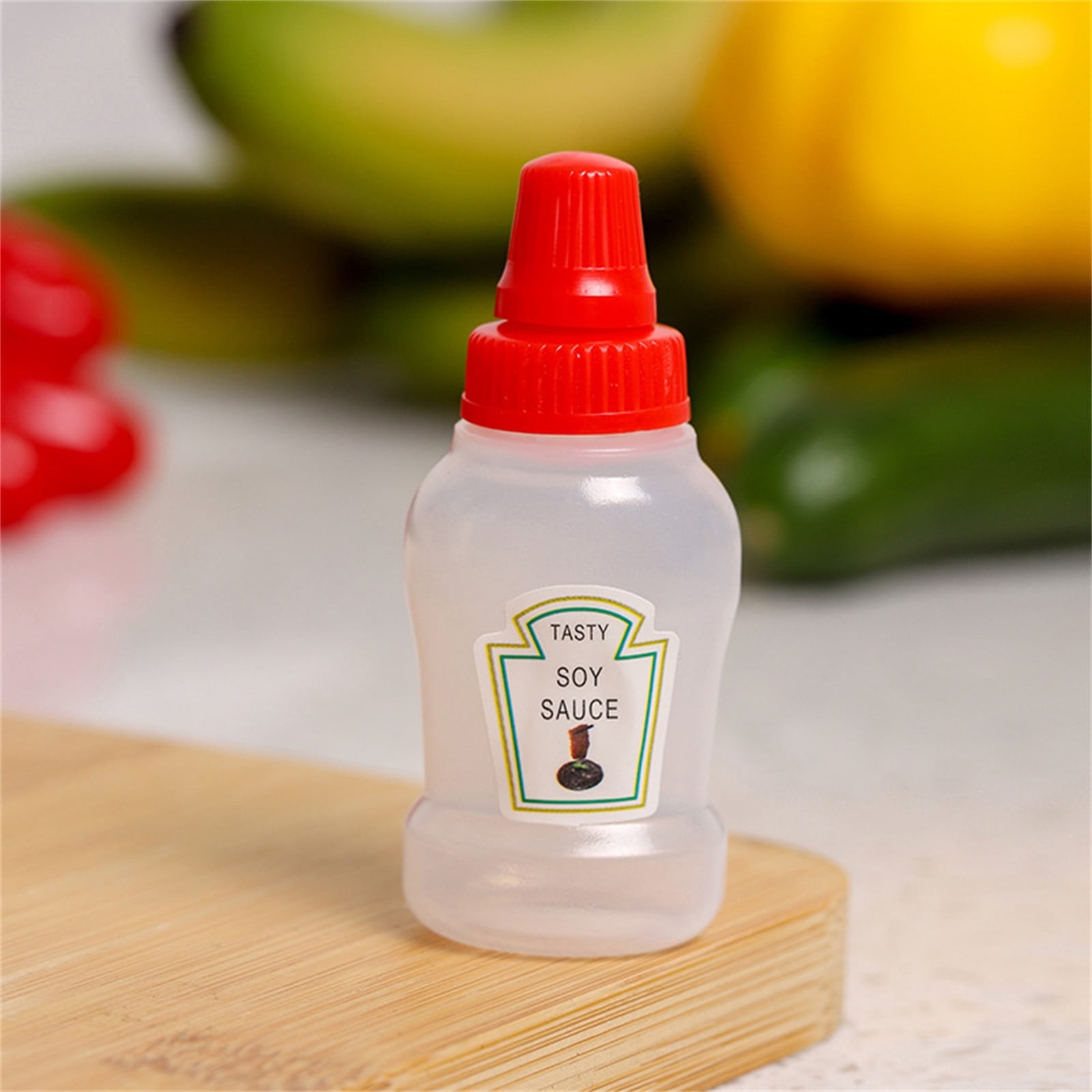 Set 5 Bottiglie Salsa In Plastica TTYSHIP - 340ml, Con Etichette, Per Ketchup, Mayo E Condimenti - Foto 4