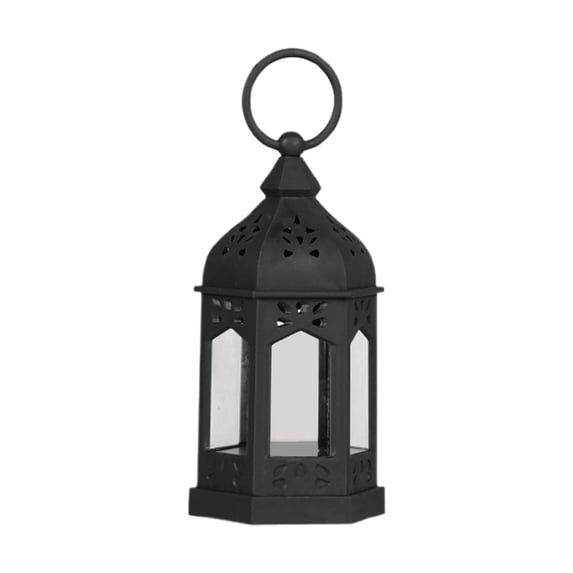 1 Pcs Mini Lantern, Vintage Decorative Hanging Candle Lantern, Battery Included, Decorative Candle Lanterns for Indoor, Small Vintage Lantern for Halloween Christmas Wedding Table Decor