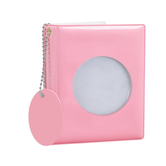1 Pcs Mini Photocard Binder,3 Inch Mini Photo Album,Hollow Card Binders With 32 Pockets,Small Photocard Binder With Pendant,Mini Photo Card Book Holder,Portable Small Photos Card Book,N
