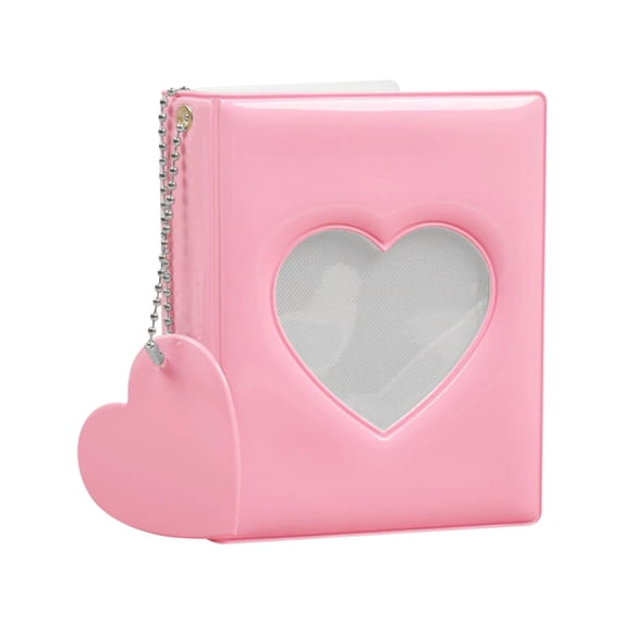 1 Pcs Mini Photocard Binder,3 Inch Mini Photo Album,Hollow Card Binders With 32 Pockets,Small Photocard Binder With Pendant,Mini Photo Card Book Holder,Portable Small Photos Card Book,E