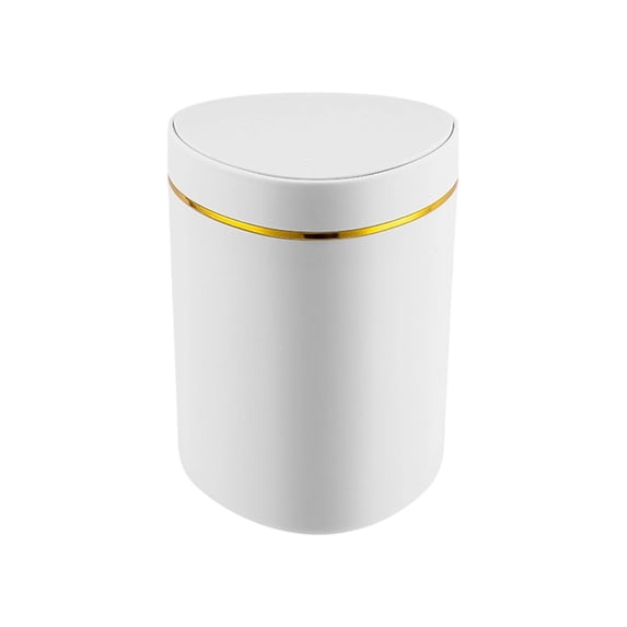 1 Pcs Mini Trash Can with Lid, Desktop Small Trash Can Recycling Bin Cute Metal Garbage Can for Tabletop Countertop Use, Plastic Waste Bin for Office Parlor Car Bedroom
