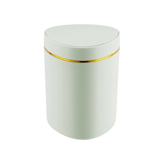 1 Pcs Mini Trash Can with Lid, Desktop Small Trash Can Recycling Bin Cute Metal Garbage Can for Tabletop Countertop Use, Plastic Waste Bin for Office Parlor Car Bedroom