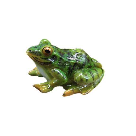 1 Pcs Miniature Frog Figurine, Frog Figurines Resin Animal Garden Statues Funny Frog Sculptures for Home Desk Decoration 2.6x2x1.5"