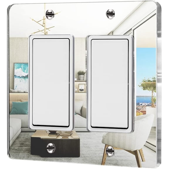 1 Pcs Mirror Light Switch Wall Plate Plates Decorative Electrical Outlet Cover Plates Acrylic 2 Gang Wall Outlet Covers Mirror Switch Plates