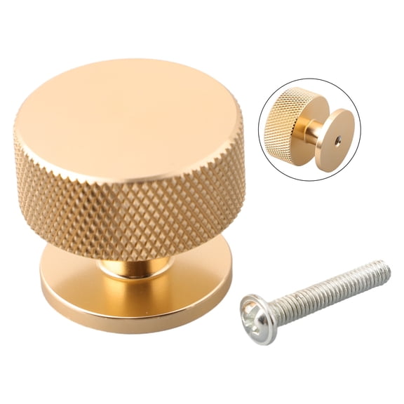 1 Pcs Modern Simple Round Single Hole Handle Black/Gold/Silver Knurled Cabinet Knob Kitchen Cabinet Door Furniture Small Handle