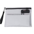 thumbnail image 1 of 1 Pcs Money Bag with Lock,Travel Lock Bag Bag With Lock And Zipper,Double layer Cash Bag Bank Bag for Cash, Passports, Notary Supplies, Valuable Storage Bag,CashBag with Lock and Zipper(Grey), 1 of 9