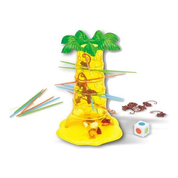 1 Pcs Monkey Flip Raffle Game ABS Colorful Interactive Family Fun Push Down Prize Skill Challenge Party Board Game for 3+ Years