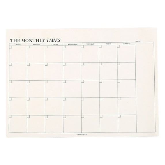 1 Pcs Monthly Planner Notepad, Tear-Off 60Pages, Blank Calendar Sheets For Office Home Schedule 9.6 X 6.9 Inch Undated Monthly Calendar Sheet To-do list, Note pad, Scheduler