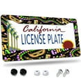 thumbnail image 1 of 1 Pcs Mardi Gras Celebration Elements License Plate Frame,License Plate Cover for Car Decorative Parts,Aluminum License Plate Bracket Holder Rust-Proof for US Standard Car, 1 of 8
