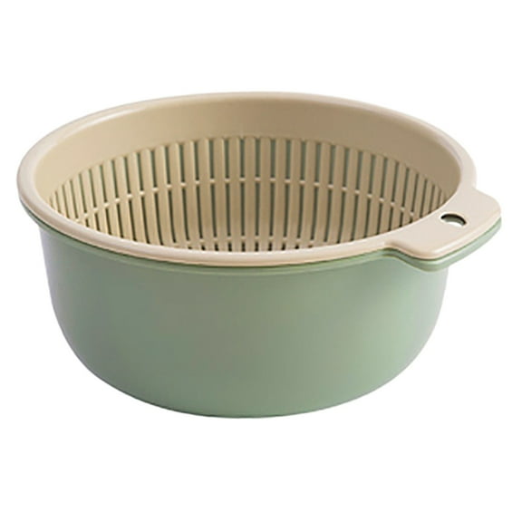 1 Pcs Multifunctional Draining Basket, 2-in-1 Sink Strainers Wash Strainer Colanders Set, Double-Layer Kitchen Colander for Cleaning Veggies Noodles Fruits