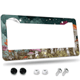 thumbnail image 1 of 1 Pcs Mushrooms License Plate Frame, License Plate Cover for Car Decorative Parts, Aluminum License Plate Bracket Holder Rust-Proof Weather-Proof for US Standard Car, 1 of 9