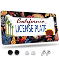 thumbnail image 1 of 1 Pcs Mushrooms License Plate Frame, License Plate Cover for Car Decorative Parts, Aluminum License Plate Bracket Holder Rust-Proof Weather-Proof for US Standard Car, 1 of 9