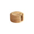 thumbnail image 1 of 1 Pcs Natural Rattan Coaster, Handmade Rattan Coasters, Boho Wicker Coasters for Drinks, Round Rattan Coaster, Rustic Farmhouse Wooden Coffee Table Decor, Kitchen, Dining Room, 1 of 3