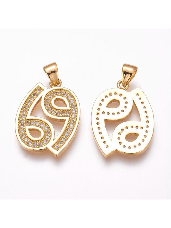1 Pcs Number Pendant Charms Brass Micro Pave Cubic Zirconia Pendants Number Metal Charms Pendant Jewelry Making Charms Pendant Decoration for Women DIY Necklace Bracelet Earring Jewelry Craft Making
