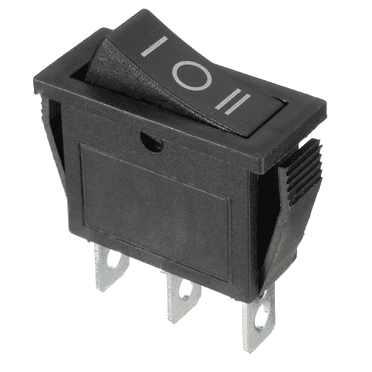 1 Pcs On-Off-On 3 Position Rectangle Rocker Switch 12V 16A 250VAC KCD3-101 3 Pins Electrical Equipment with Light Power Switch Cap