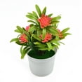 1 Pcs Orange Artificial Flowers Plant Pot Simulated Potted Plants