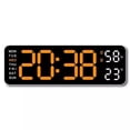 thumbnail image 1 of 1 Pcs Orange Light Digital LED Large Display Wall Desk Alarm Clock with Calendar Temperature Date for Living Room, 1 of 5