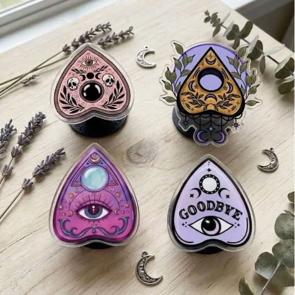1 Pcs Ouija Board Magnetic Phone Grip, Aesthetic Pastel Goth Phone Grip, Witchy Oracle Phone Stand, Gothic Occult Accessory, Unique Witchy Gift for Her