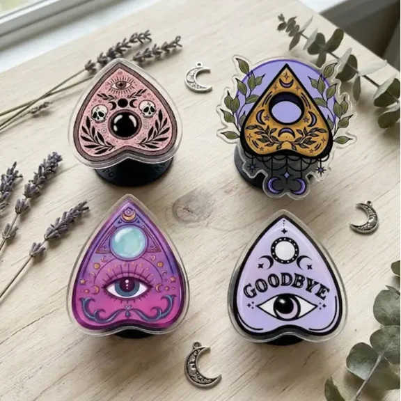 1 Pcs Ouija Board Magnetic Phone Grip, Aesthetic Pastel Goth Phone Grip, Witchy Oracle Phone Stand, Gothic Occult Accessory, Unique Witchy Gift for Her