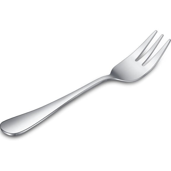 1 Pcs Oyster Fork Appetizer Seafood Forks Portable Stainless Steel dinnerware 3 Prong Fruit Small Cocktail Salad Dessert tableware for Tasting Crab Escargot Party Travel, 5.5 Inch Silver
