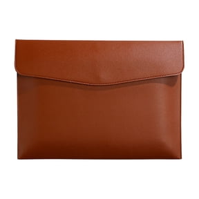 1 Pcs PU Leather Expanding File Folder, Envelope Portable File Folder Organizer Case with Button Closure for Office Business