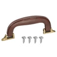 thumbnail image 1 of Uxcell Leather Luggage Handle, Replacement Strap Handle for Handbag Brown, Bronze 1 Count, 1 of 7