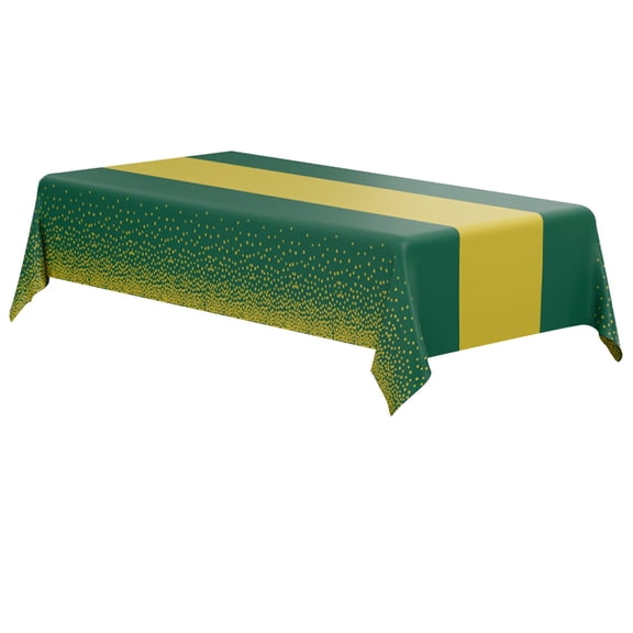 1 Pcs Party Tablecloth Decoration, Disposable Rectangle Table Covers Printed Table Runner and Dot, for Birthday Baby Shower Wedding Anniversary Graduation 108x54"