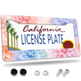thumbnail image 1 of 1 Pcs Pastelcolored License Plate Frame, License Plate Cover for Car Decorative Parts, Aluminum License Plate Bracket Holder Rust-Proof Weather-Proof for US Standard Car, 1 of 9
