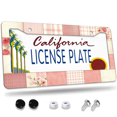 thumbnail image 1 of 1 Pcs Patchwork License Plate Frame, License Plate Cover for Car Decorative Parts, Aluminum License Plate Bracket Holder Rust-Proof Weather-Proof for US Standard Car, 1 of 9