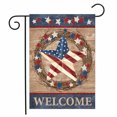 thumbnail image 1 of 1 Pcs Patriotic Stars and Stripes Garden Flag 12.5x18 Inch Double Sided Outside, USA 4th of July Memorial Day Independence Day Watercolor Yard Outdoor Decoration, 1 of 3