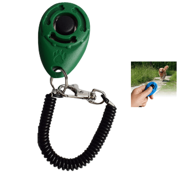 1 Pcs Pet Training Clicker with Coiled Wrist Strap, Dog Behavior Training Click Trainer Aid for Puppy Obedience Training