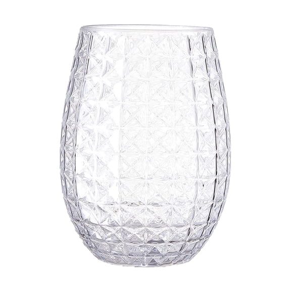 1 Pcs Pineapple Plastic Cup,Plastic Cocktail Wine Glasses,Small Transparent Reusable Pineapple Cups,Plastic Juice Drinking Cups,Pineapple Drinking Cups for Cocktail, Juice, Water, Milk,Clear