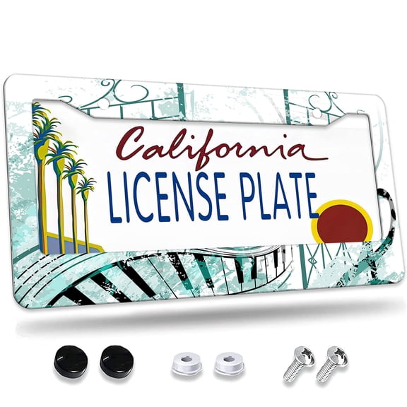 1 Pcs Pineapples License Plate Frame, License Plate Cover for Car Decorative Parts, Aluminum License Plate Bracket Holder Rust-Proof for US Standard Car