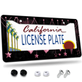 thumbnail image 1 of 1 Pcs Pink Chains License Plate Frame, License Plate Cover for Car Decorative Parts, Aluminum License Plate Bracket Holder Rust-Proof Weather-Proof for US Standard Car, 1 of 9