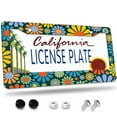 thumbnail image 1 of 1 Pcs Retro style Flower Pattern License Plate Frame,License Plate Cover for Car Decorative Parts,Aluminum License Plate Bracket Holder Rust-Proof for US Standard Car, 1 of 8
