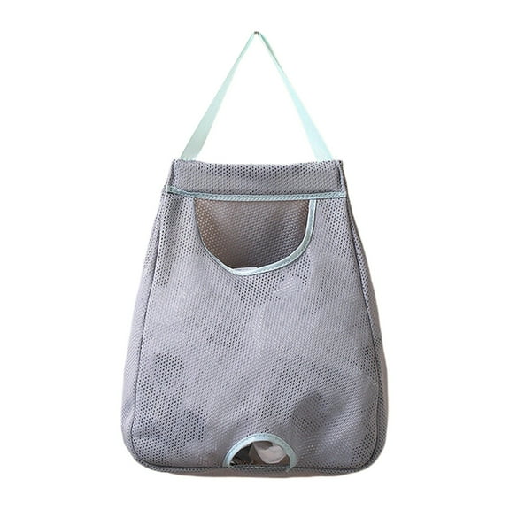 1 Pcs Plastic Bag Holder, Hanging Trash Bag Dispenser, Breathable Mesh Hanging Storage Bag Dispenser Hanging Storage Organizer Vegetable Fruit Grocery
