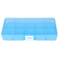 thumbnail image 1 of 1 Pcs Plastic Containers with Adjustable Dividers,15 Grids Bead Organizer,Jewelry Storage Box Case,Craft Organizers and Storage,Transparent Organizers Box for Jewelry,(Blue,6.8x3.9x0.91 in), 1 of 5