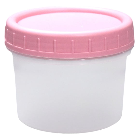 1 Pcs Plastic Containers with Lids,Food Storage Containers,Reusable Freezer Storage Containers,Small Containers with Lids,Plastic Jars for Snack,Salad Dressing Container,(Pink,6.76 oz(200ml))
