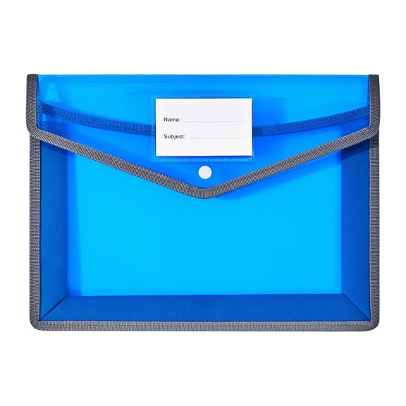 1 Pcs Plastic Expandable File Organizer Folder,Water-Proof Transparent Document Holder Storage Bag,Envelopes File Folder with Snap Closure,No Dividers,for Receipt,Paper,Bill,Letter,(H,12.99x9.84 in)