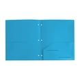 thumbnail image 1 of 1 Pcs Plastic Folders with Pocket,Plastic 3 Hole Punched Binder Folders with Business Card Holder,Colored Decorative File Folders for Documents, Filing Cabinet,Office, School, Home,(Z7_Blue), 1 of 7