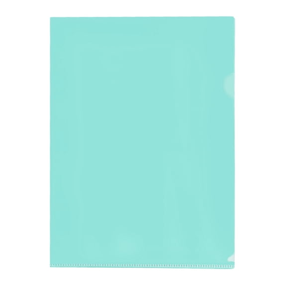 1 Pcs Plastic Folders Sleeves,Transparent Document Folder Project Pockets,L-Shaped Plastic Folders,Heavy-Duty Transparent Folders,L-Type Plastic Paper Sleeves Protector Resume File Folders,Green